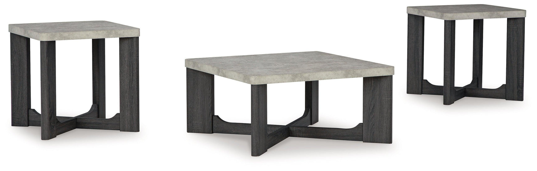 Sharstorm Two-tone Gray Table (Set Of 3) - Ella Furniture