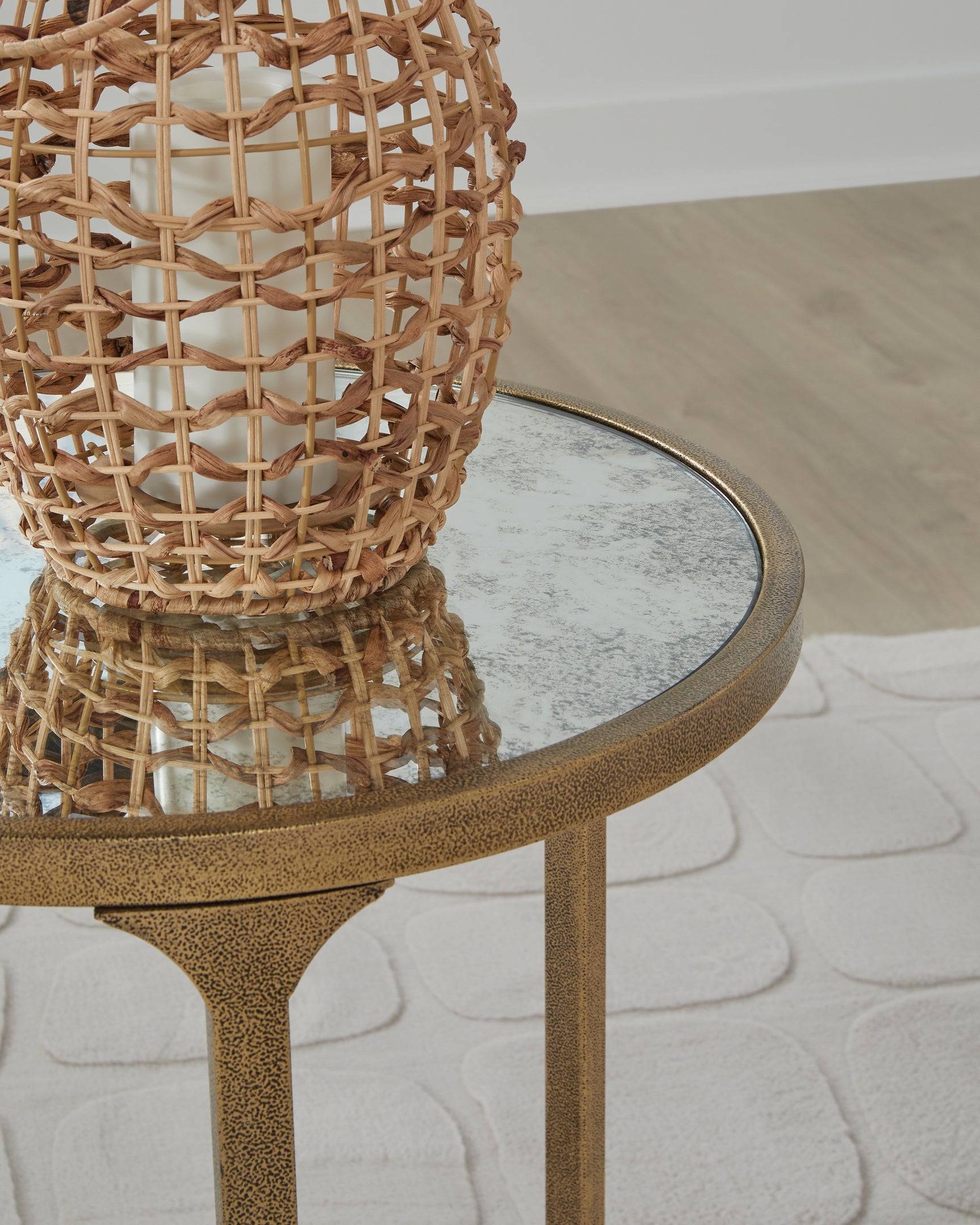 Korajane Antique Gold End Table