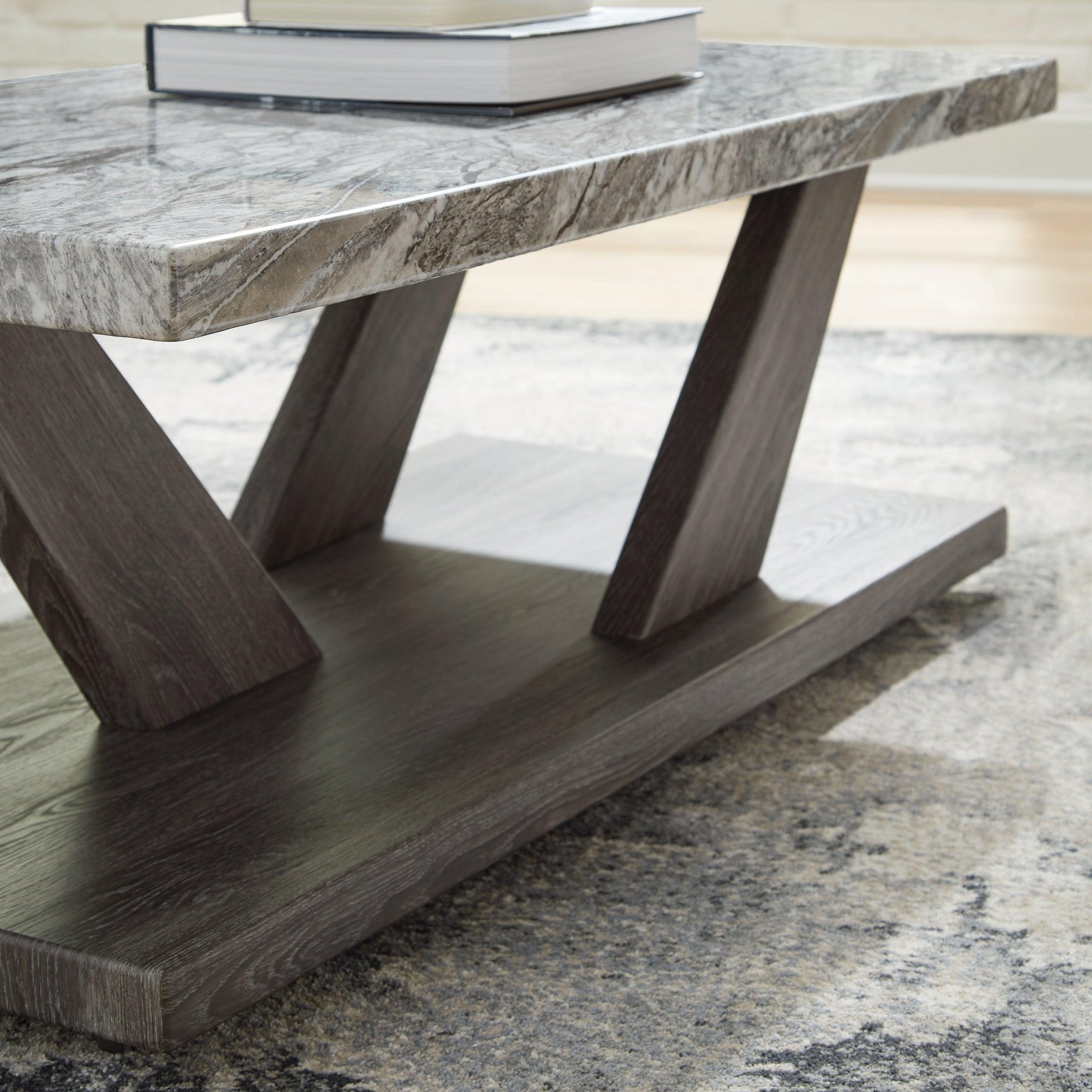 Bensonale Contemporary Brown and Gray 3-Piece Table Set