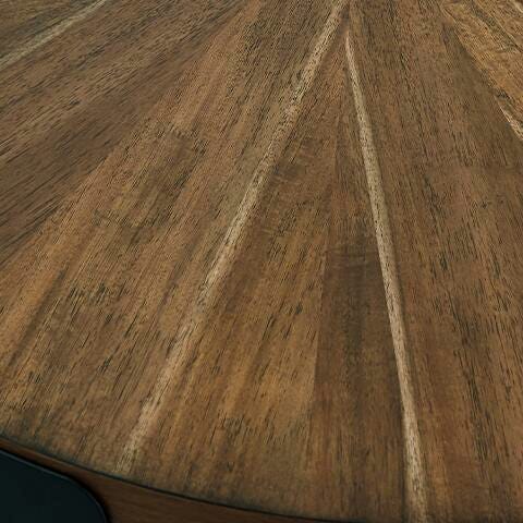Crosstrail Brown Table (Set of 3) finish detail