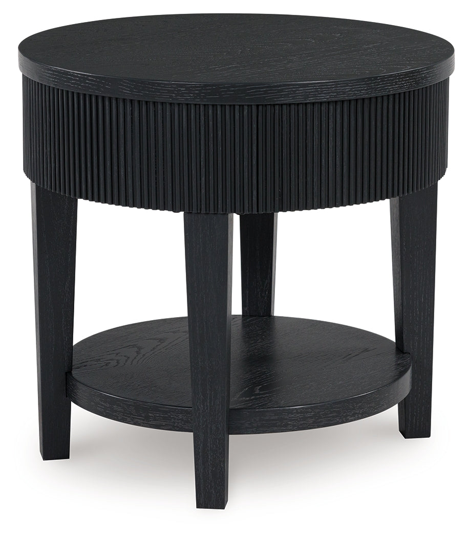 Marstream Black Coffee Table with 1 End Table