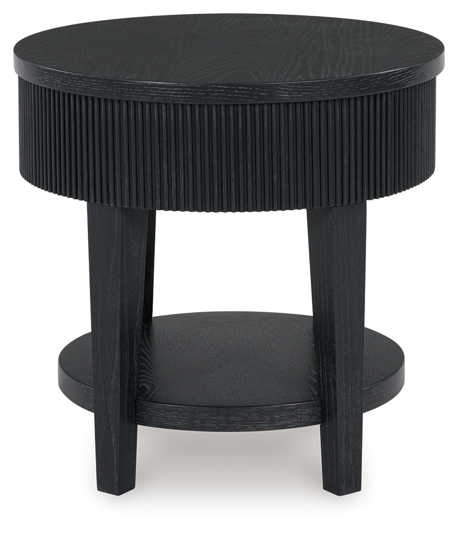 Marstream Black Coffee Table with 1 End Table