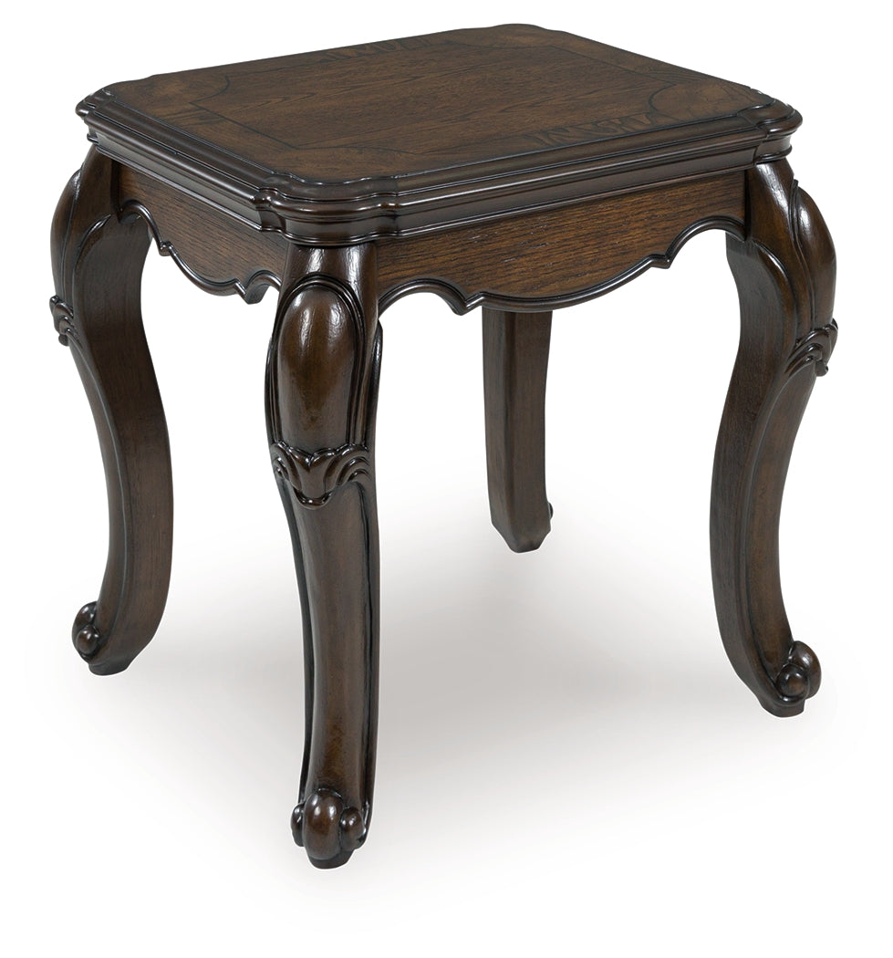 Maylee Dark Brown End Table