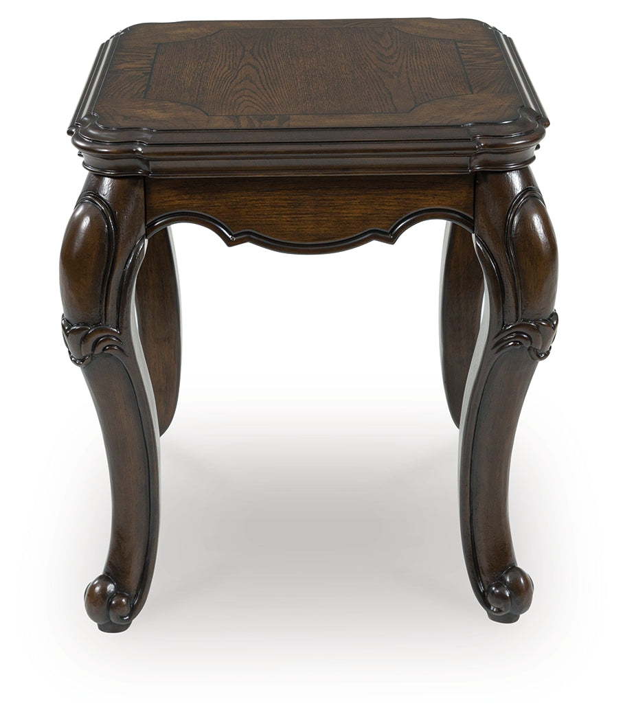 Maylee Dark Brown End Table