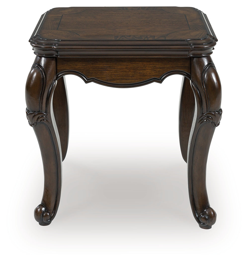 Maylee Dark Brown End Table