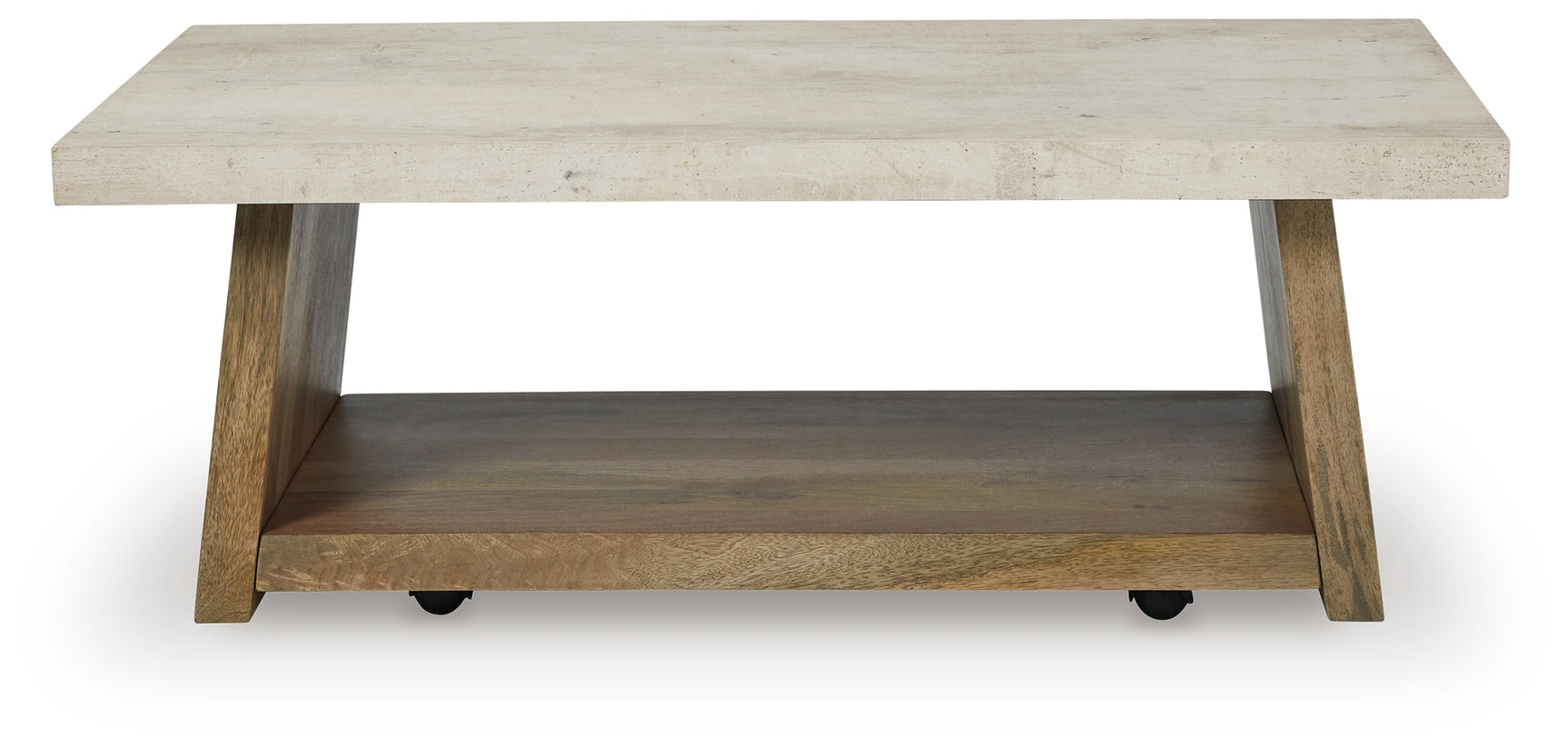 Brendalhouse Light Brown Coffee Table with 1 End Table