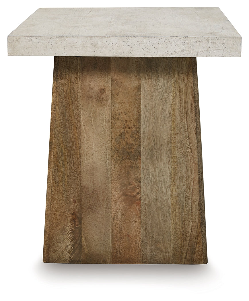 Brendalhouse Light Brown Coffee Table with 1 End Table