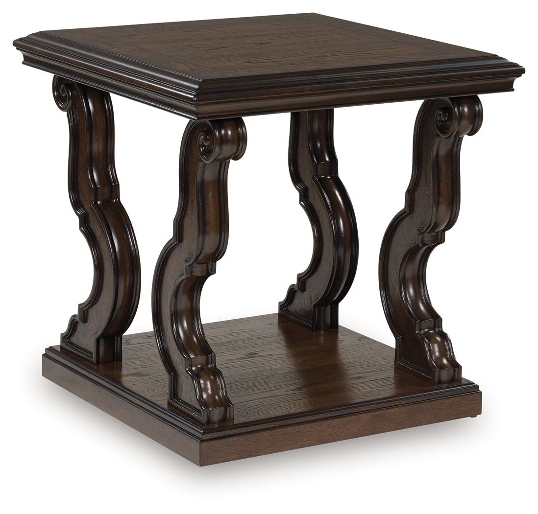 Maylee Dark Brown End Table