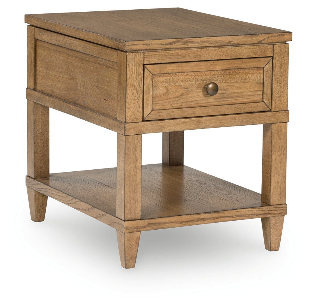 Sharlance Light Brown Coffee Table with 2 End Tables