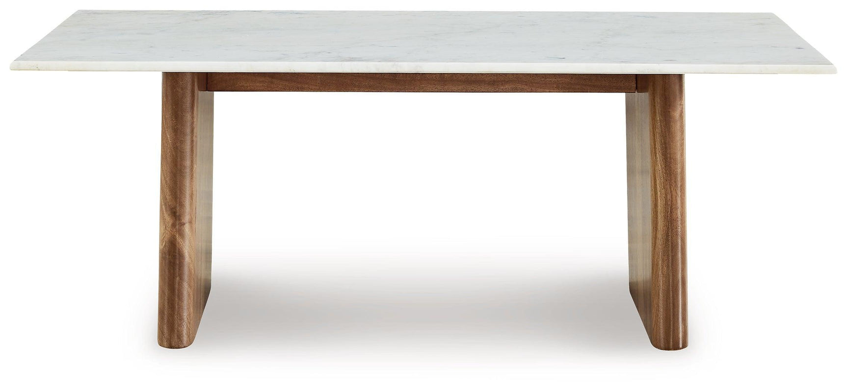 Isanti Light Brown White Coffee Table With 1 End