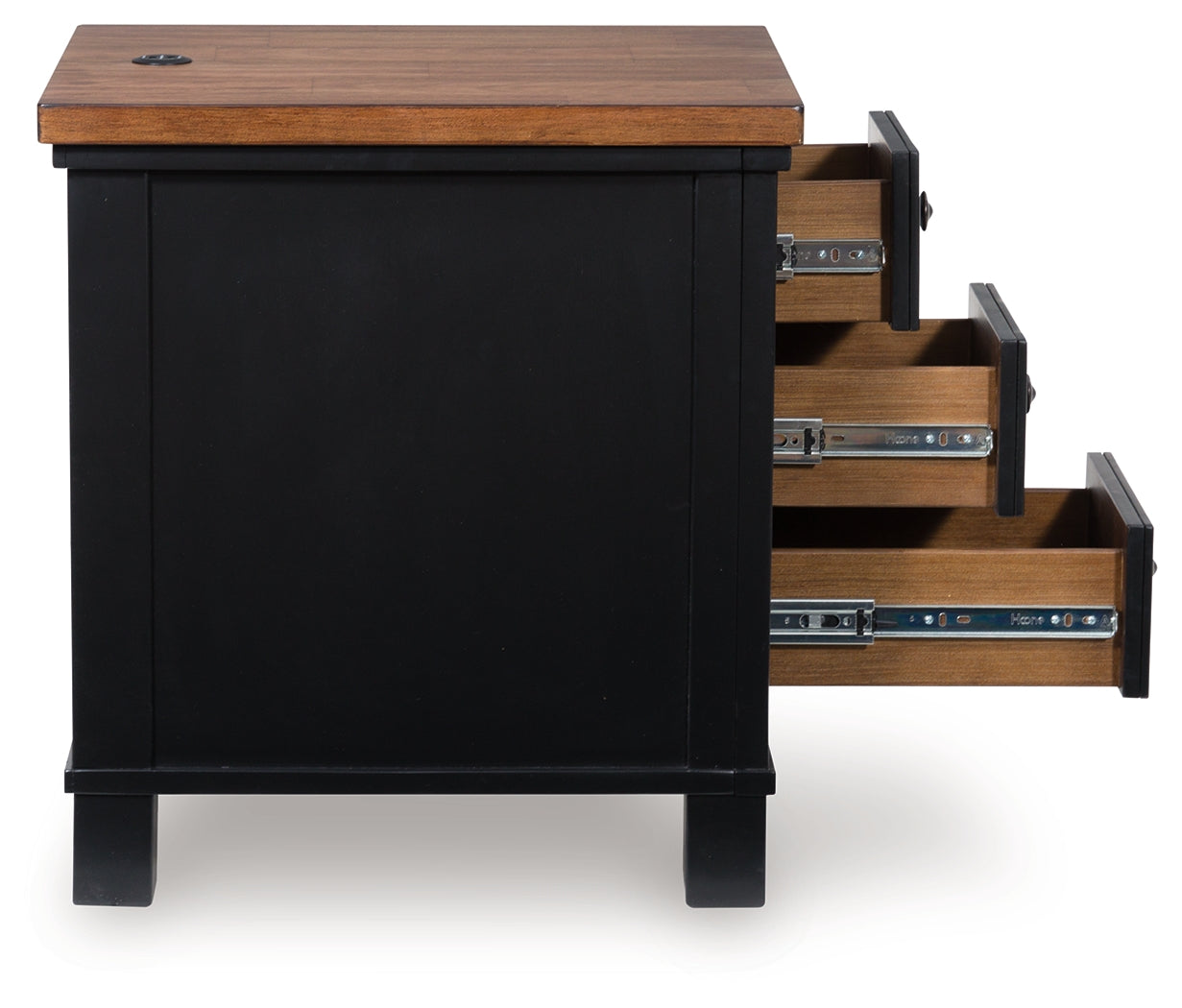 Wildenauer Brown/Black Chairside End Table