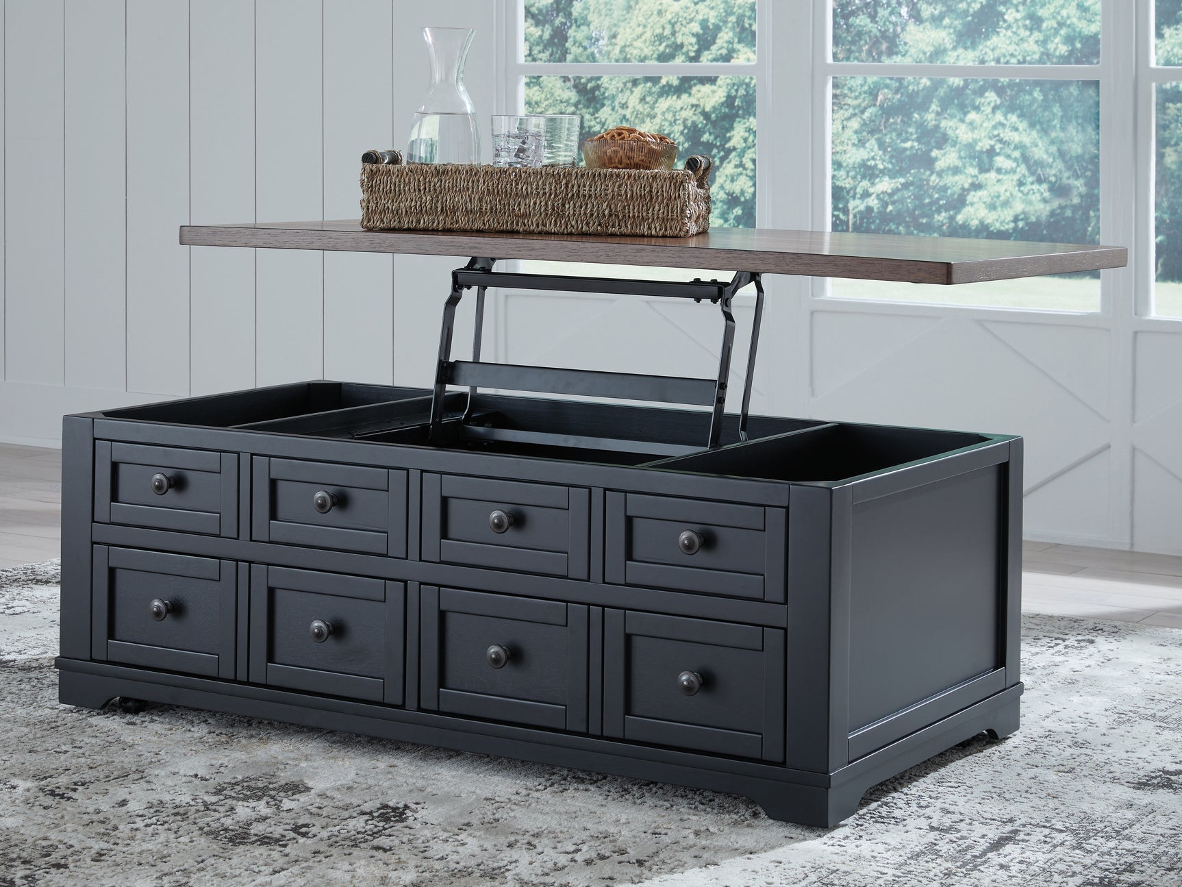 Wildenauer Brown/Black Lift-Top Coffee Table