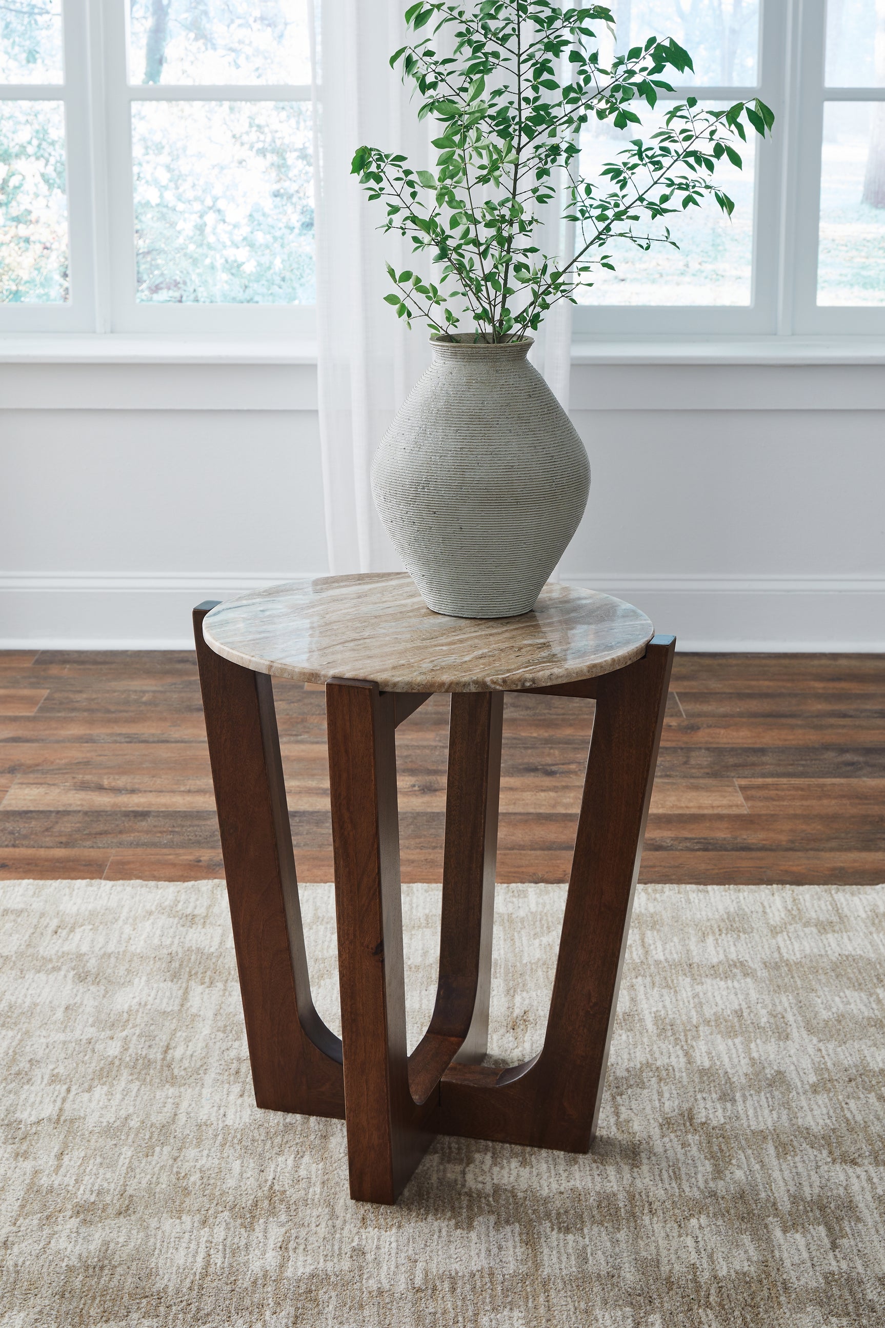 Tanidore Warm Brown Coffee Table with 1 End Table