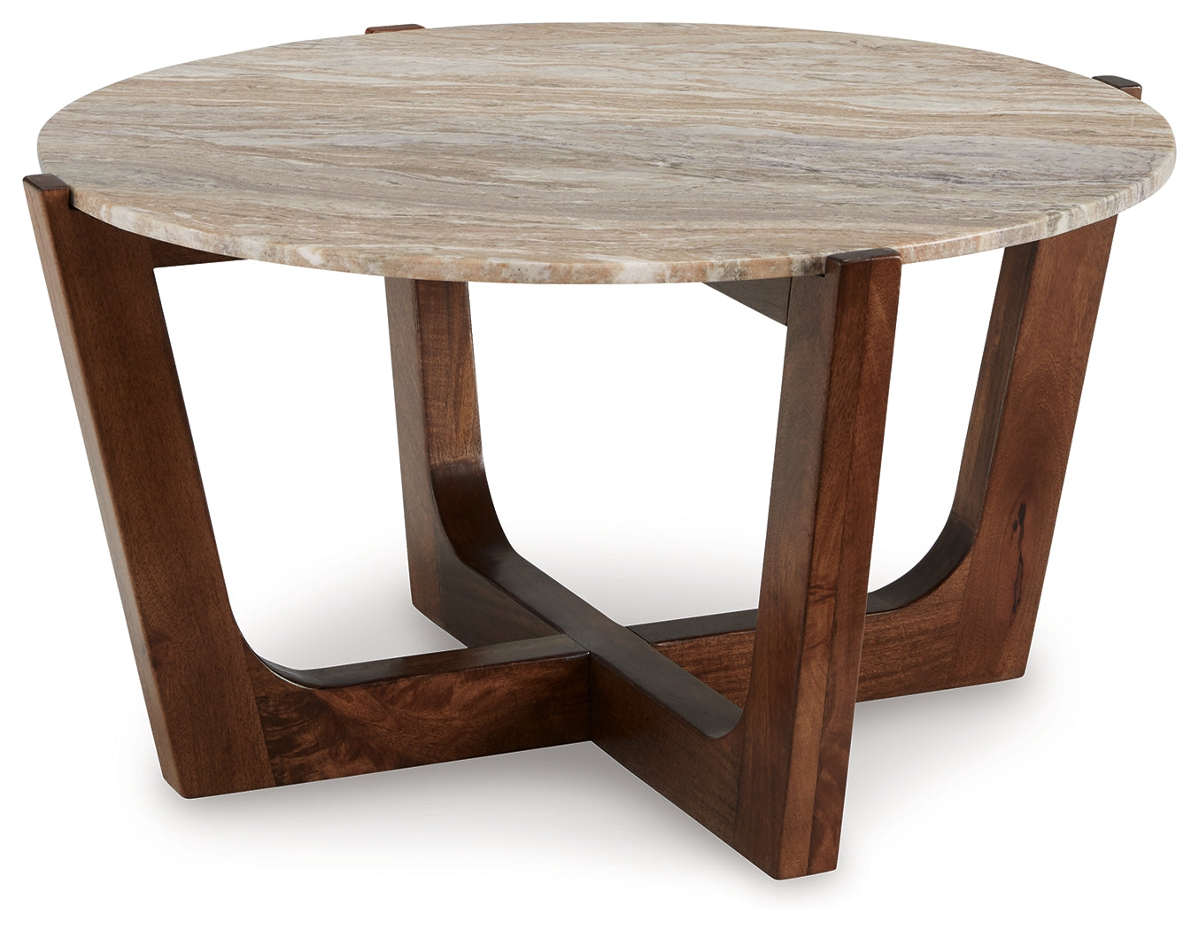 Tanidore Warm Brown Coffee Table with 1 End Table