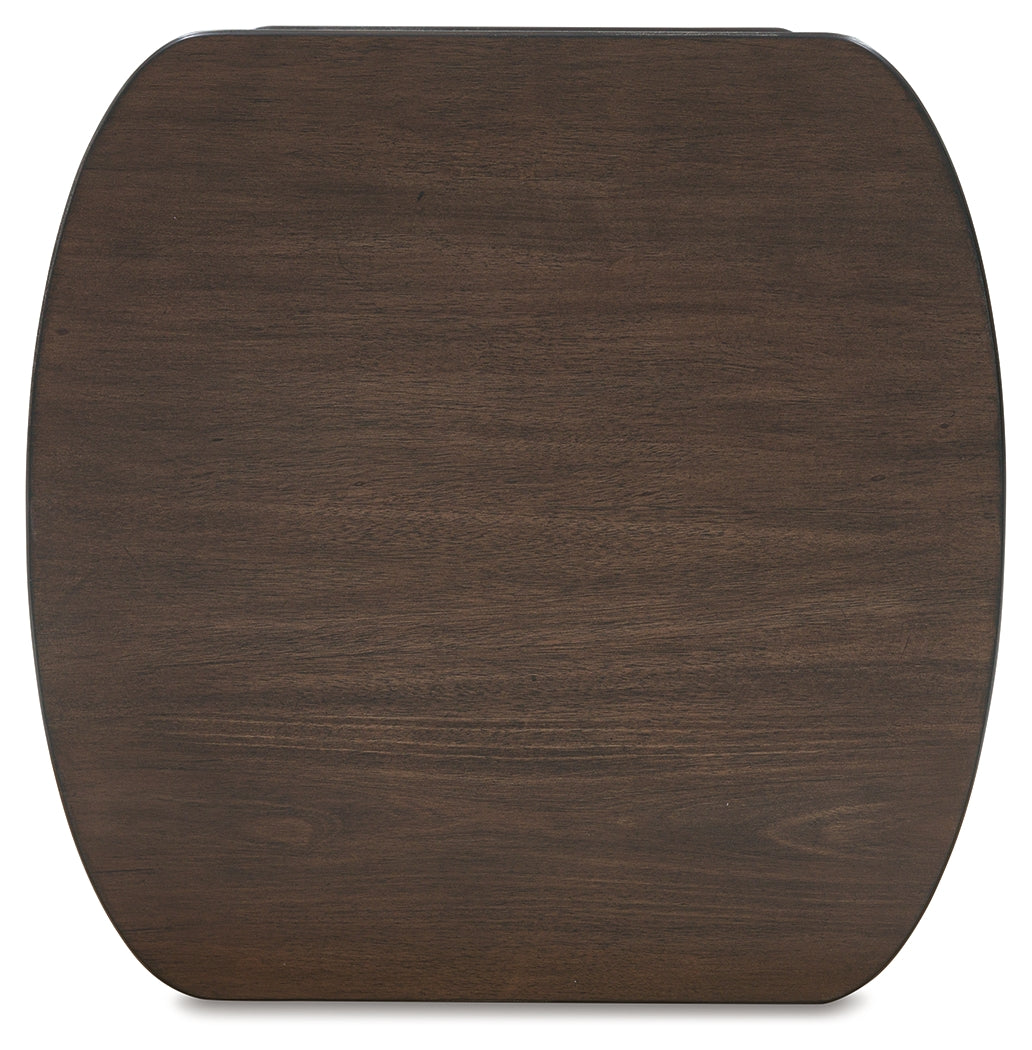 Korestone Dark Brown Coffee Table with 1 End Table