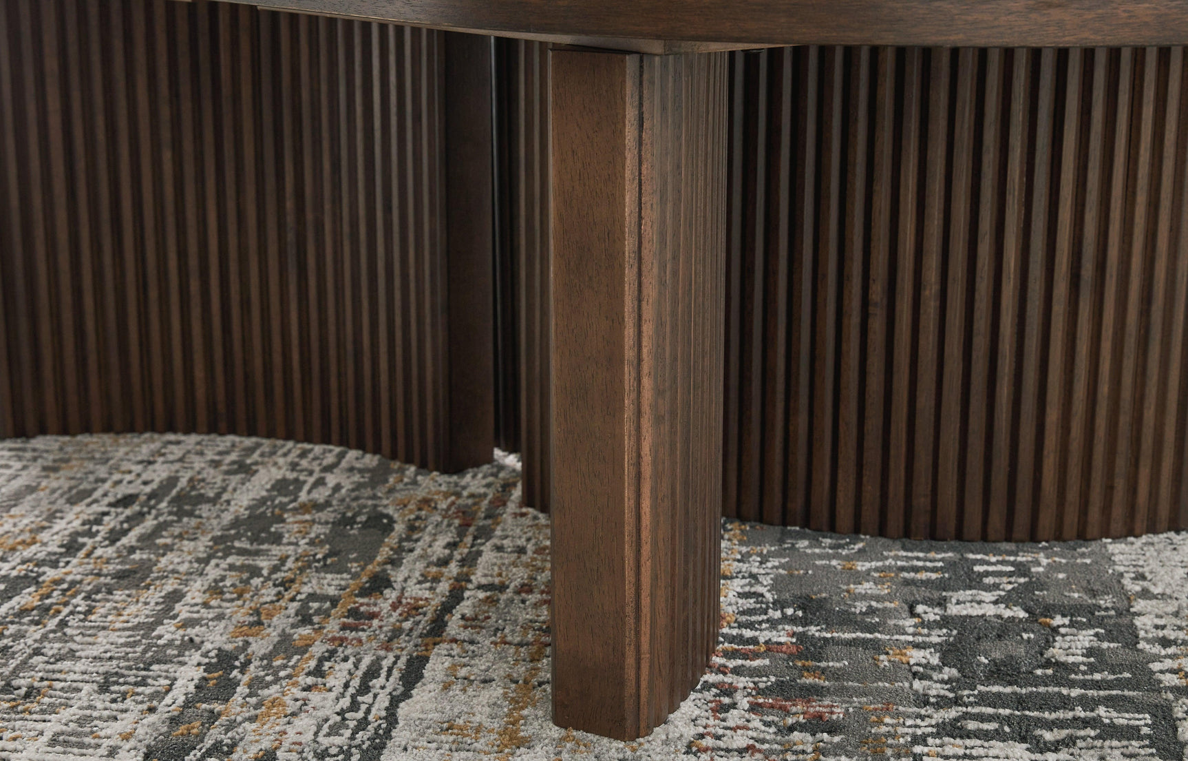 Korestone Dark Brown Coffee Table with 1 End Table