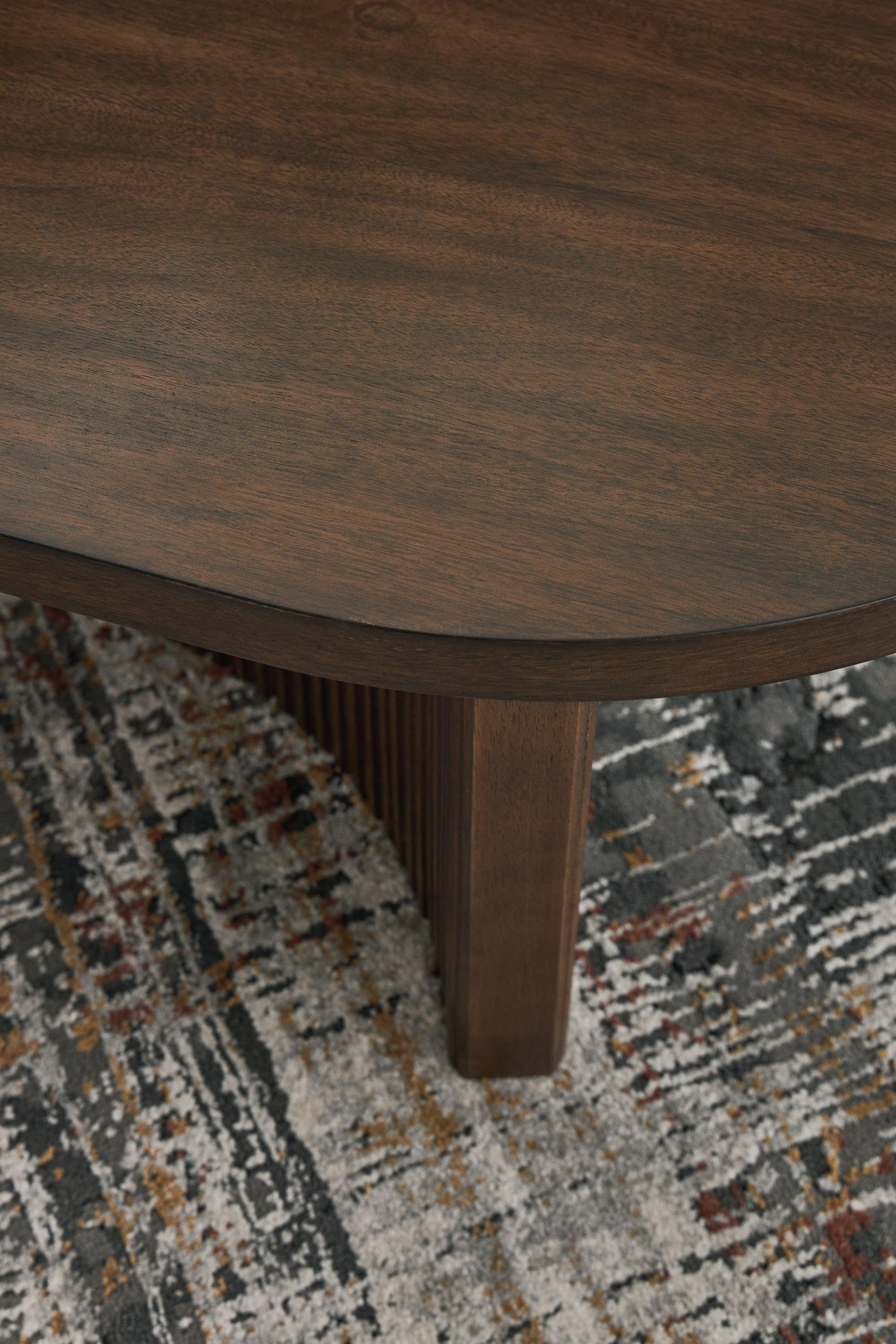 Korestone Dark Brown Coffee Table with 1 End Table