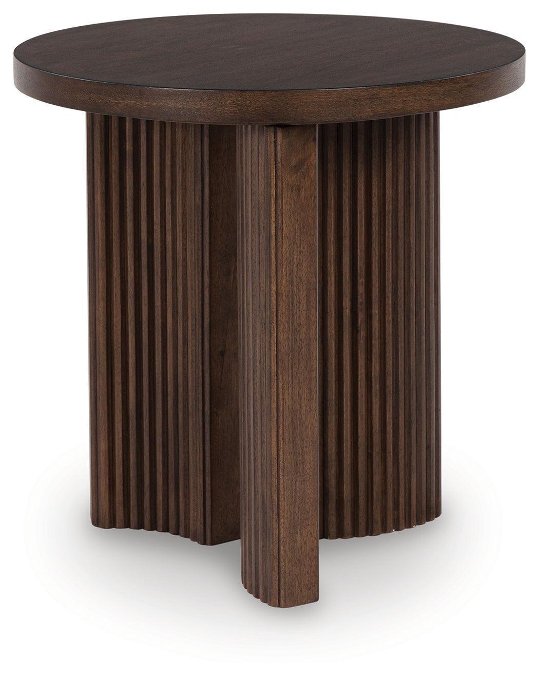 Korestone Dark Brown Coffee Table with 1 End Table