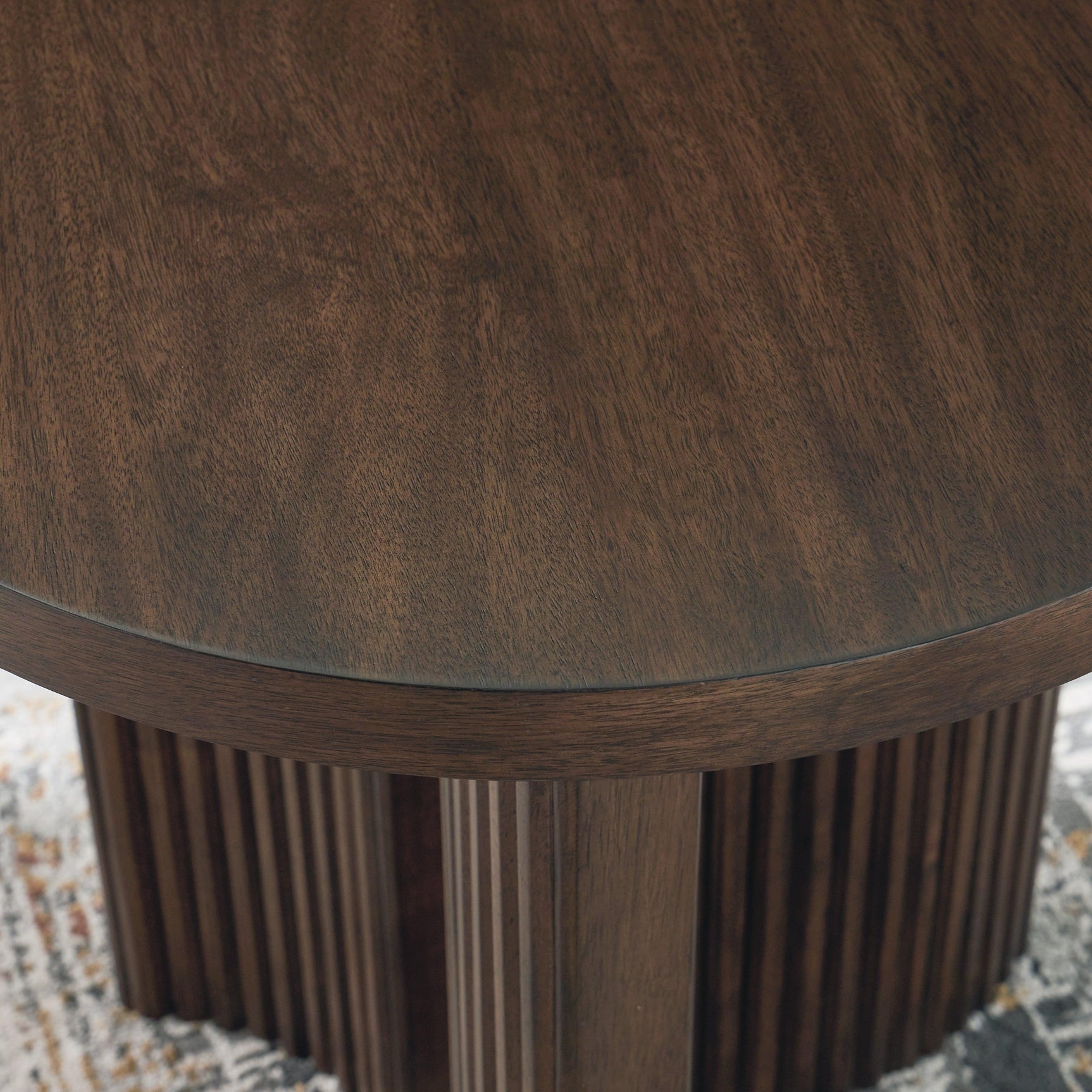 Korestone Dark Brown Coffee Table with 1 End Table