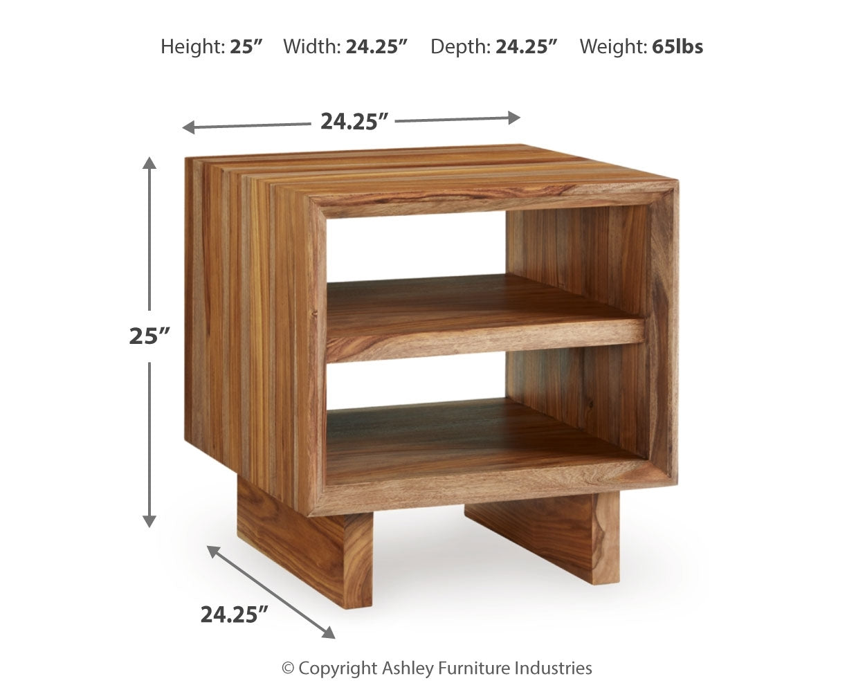 Dressonni Brown Coffee Table with 2 End Tables