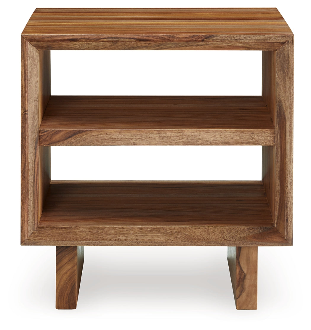 Dressonni Brown Coffee Table with 2 End Tables