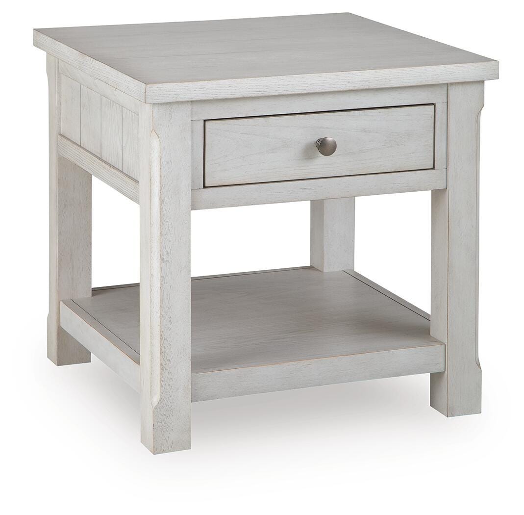 Robbinsdale Antique White End Table from Ella Furniture