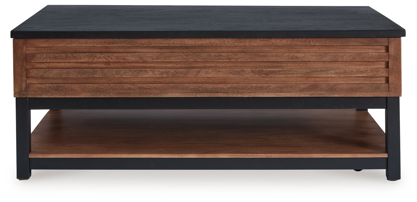 Kallari Warm Brown/Black Lift-Top Coffee Table