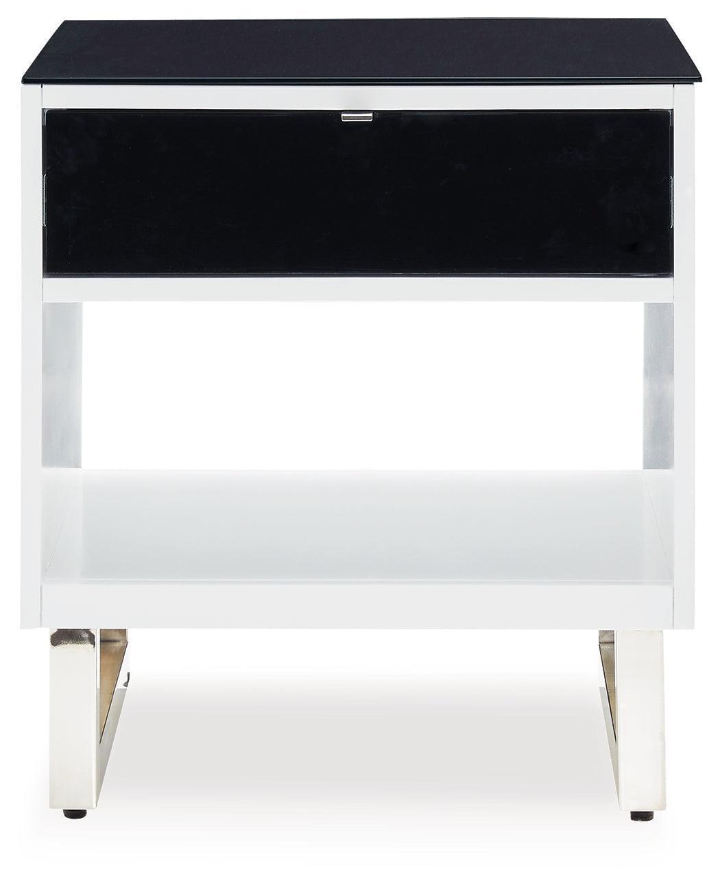 Gardoni White/Black Coffee Table with 2 End Tables