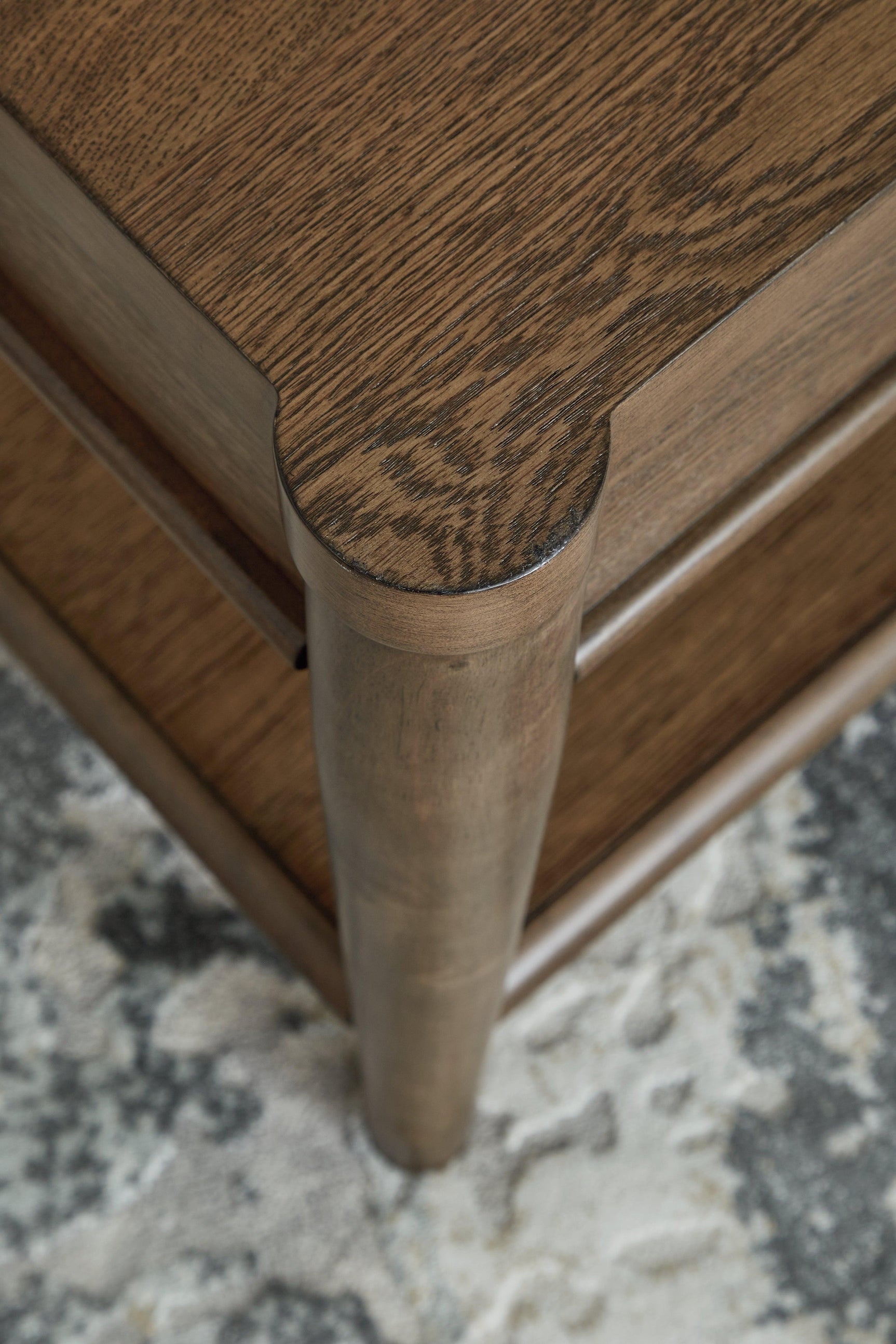 Roanhowe Brown Coffee Table With 1 End