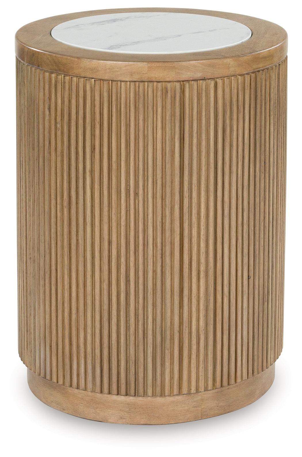 Camdill Light Brown/White End Table