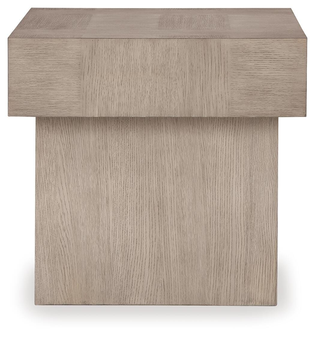 Jorlaina Light Grayish Brown End Table view 4