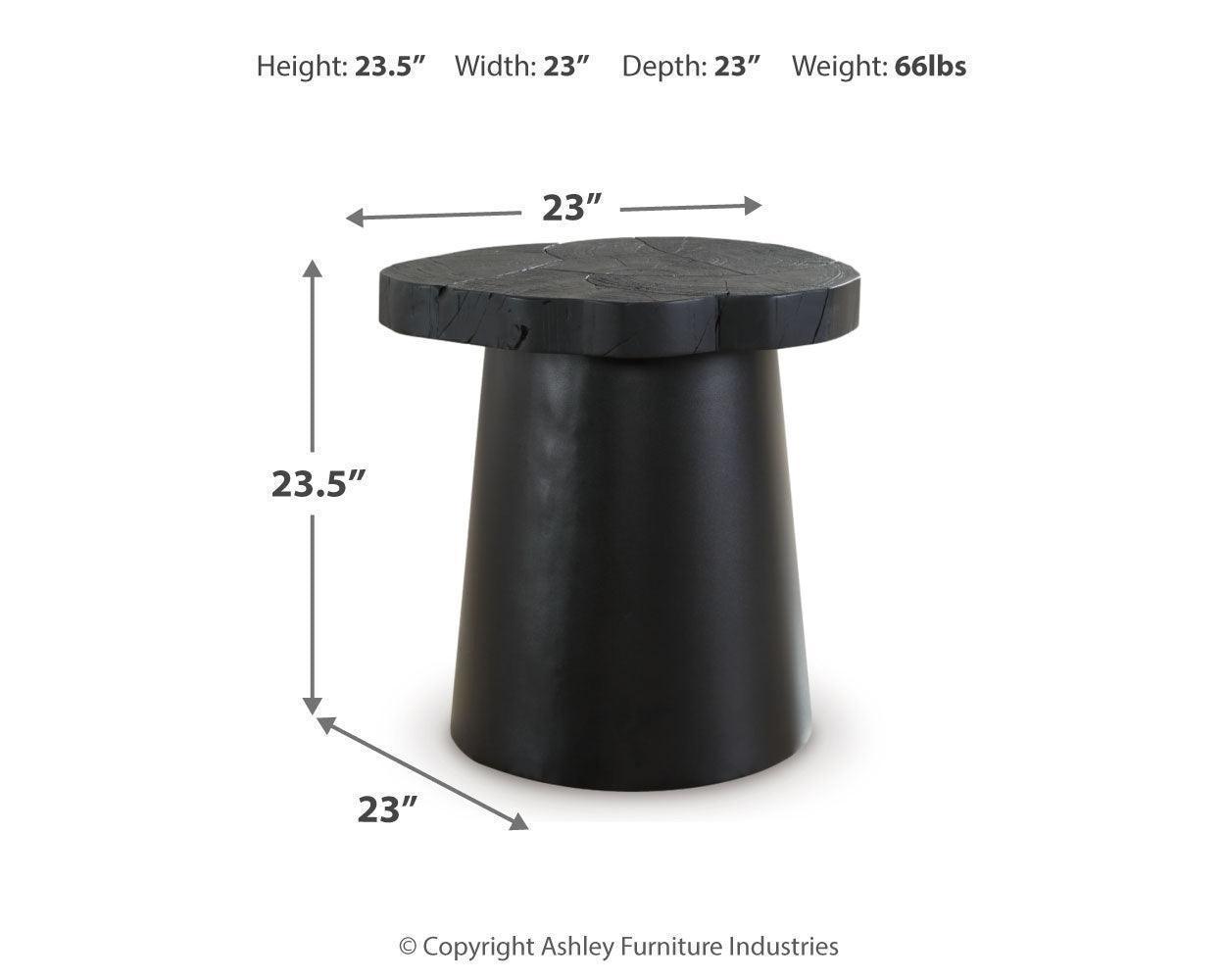 Wimbell Black Coffee Table With 2 End Tables