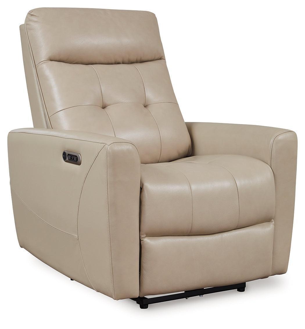 Pisgham Sand Leather Power Recliner