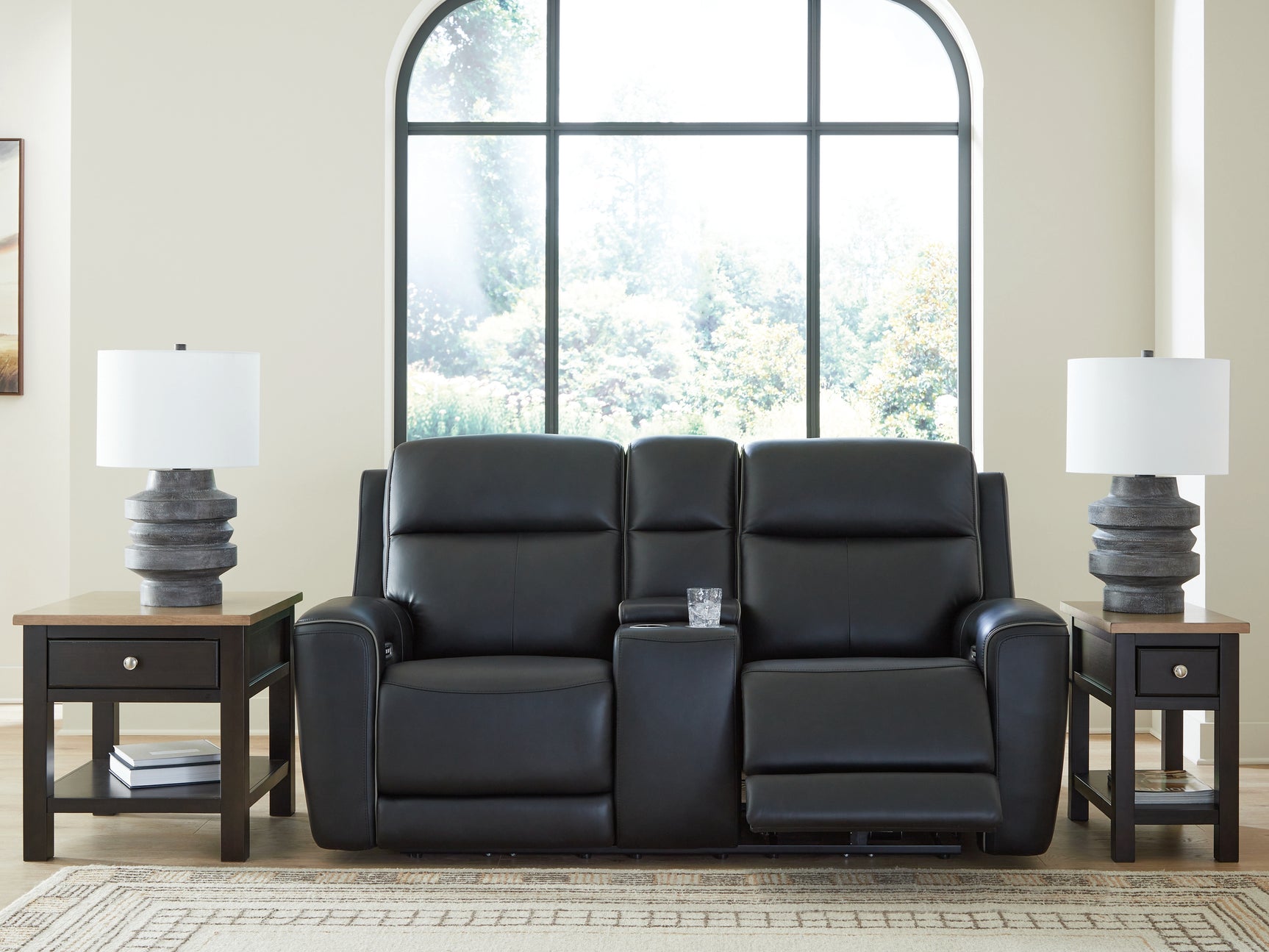 5Z-Comfort Onyx Power Reclining Loveseat with Console