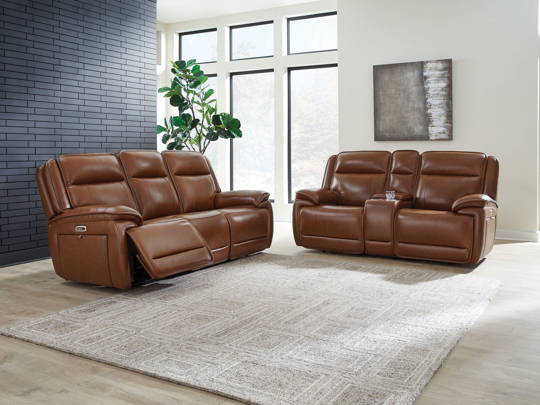 Healy Chocolate Pier Sofa and Loveseat