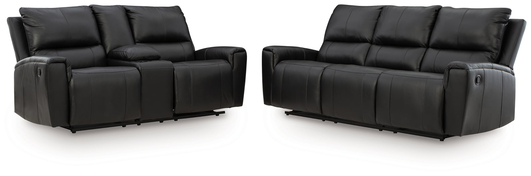 Glossmore Black Sofa and Loveseat