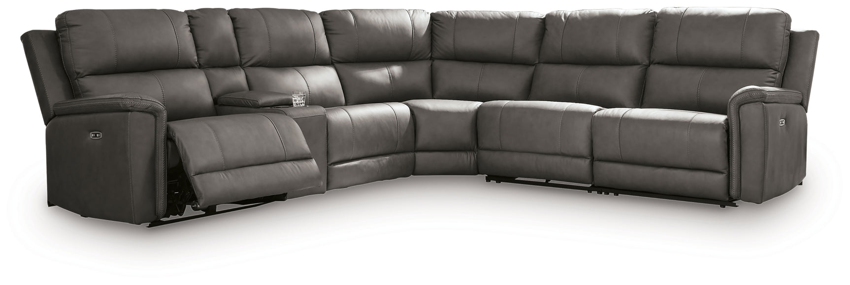 Bleckley Anchor Leather 6-Piece Power Reclining Sectional