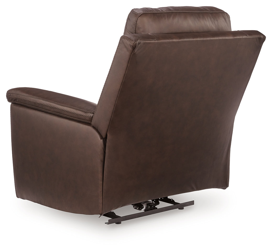 Bleckley Espresso Leather Power Recliner