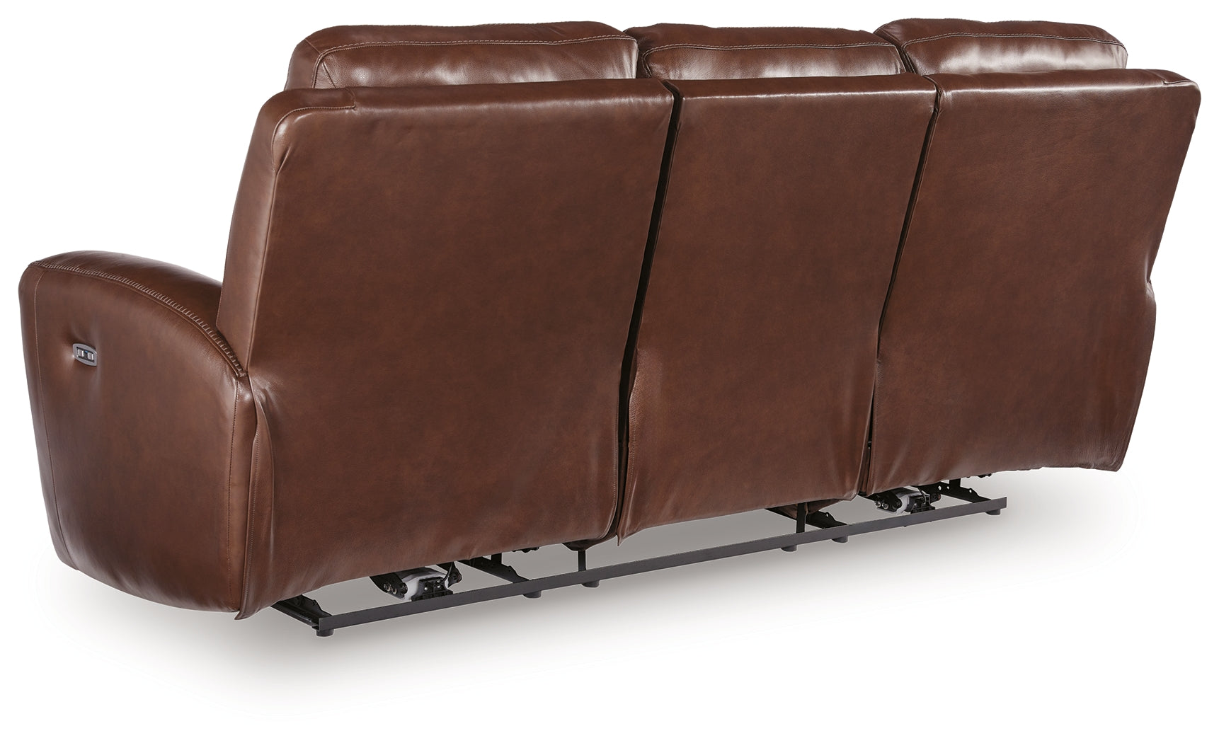 Next Move Mahogany Leather Power Reclining Sofa