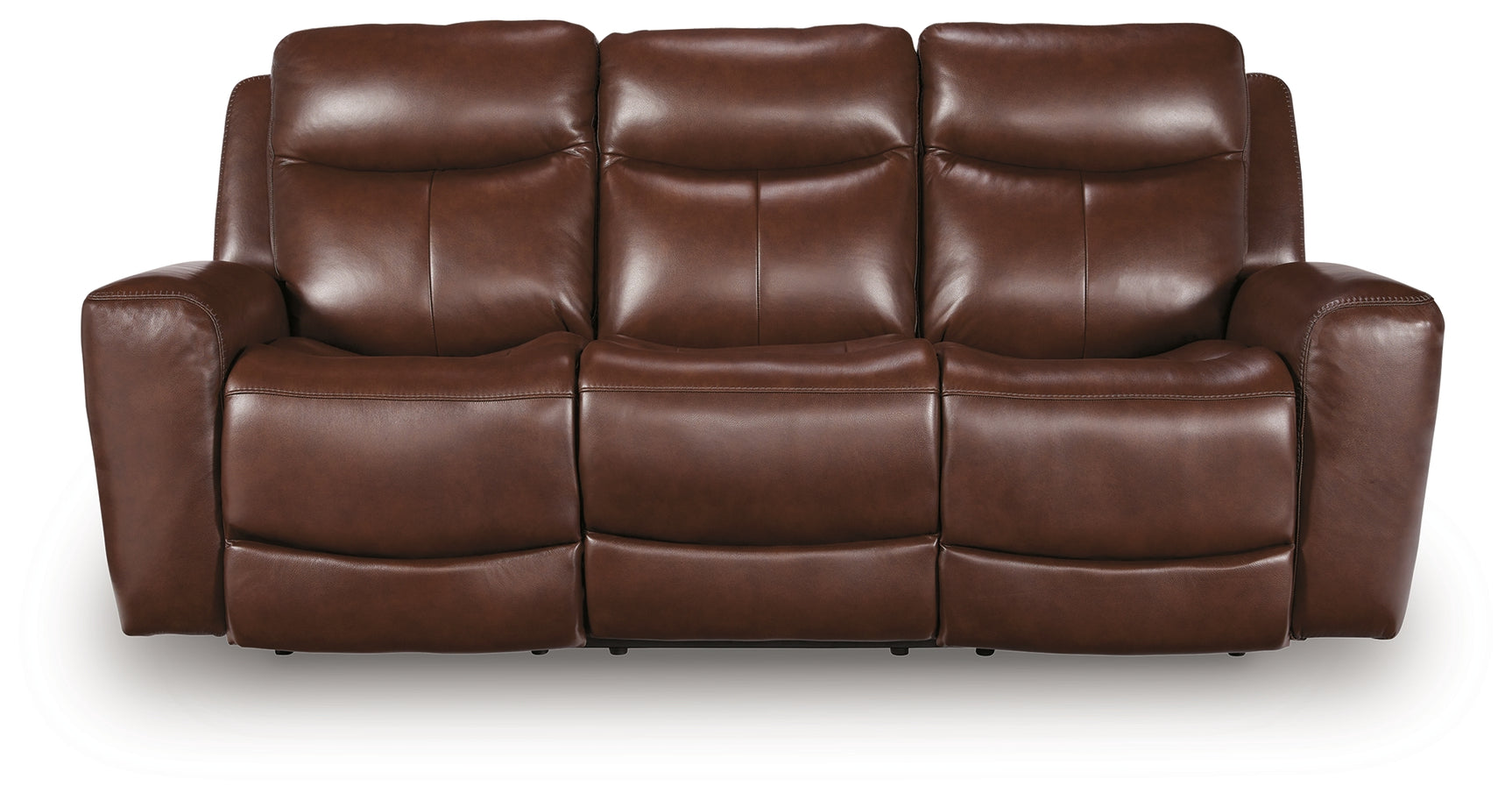 Next Move Mahogany Leather Power Reclining Sofa