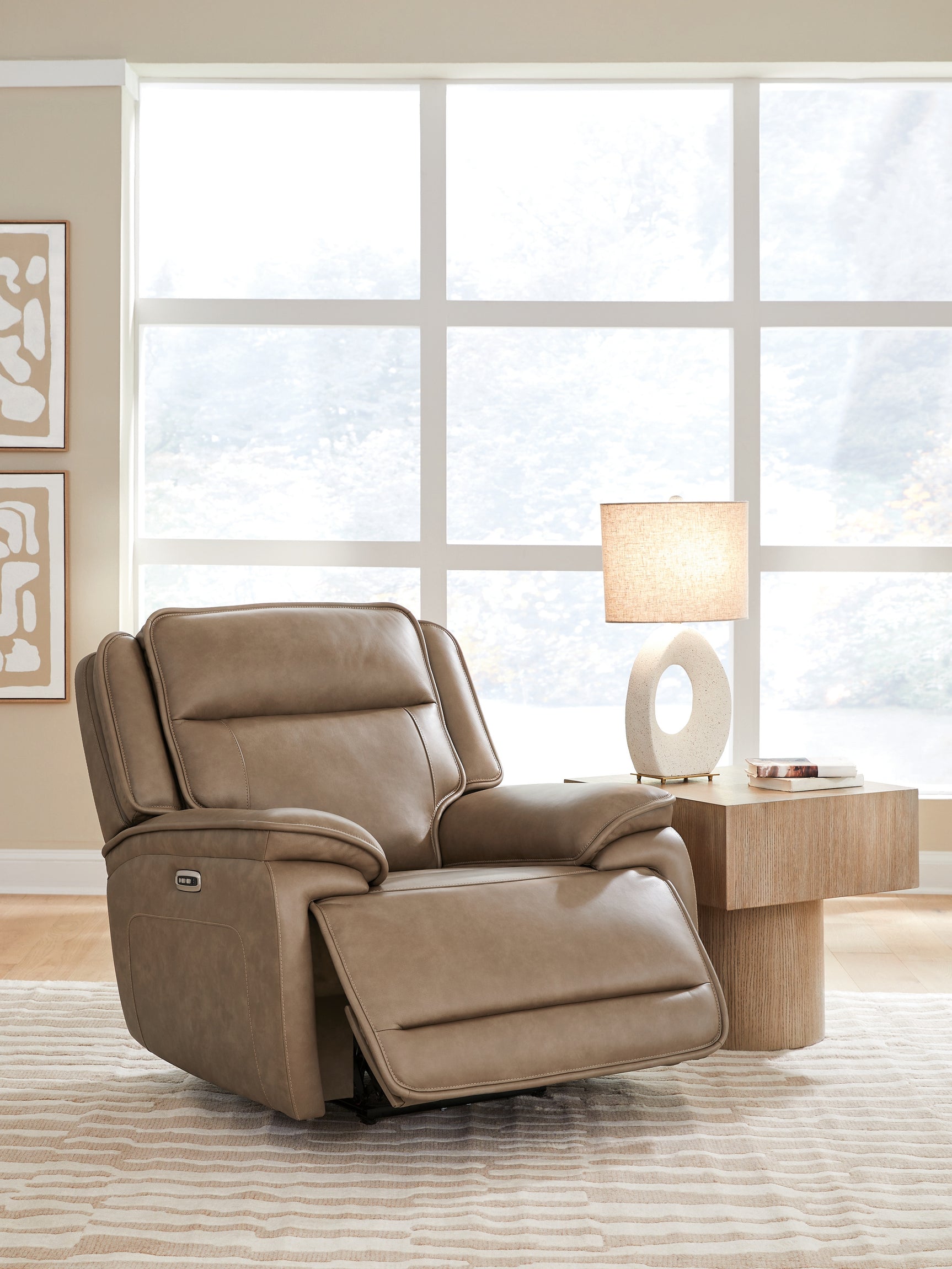 Glencroft Sahara Leather Power Recliner