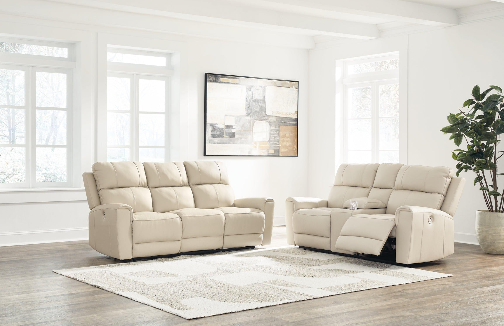 Dahlmoore Almond Sofa and Loveseat