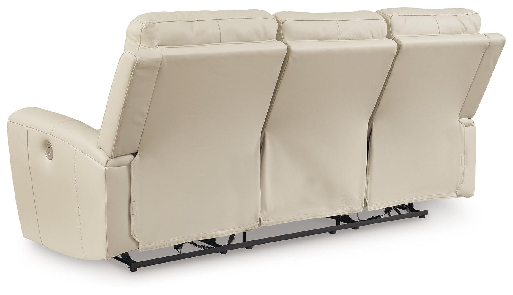 Dahlmoore Almond Leather Power Reclining Sofa
