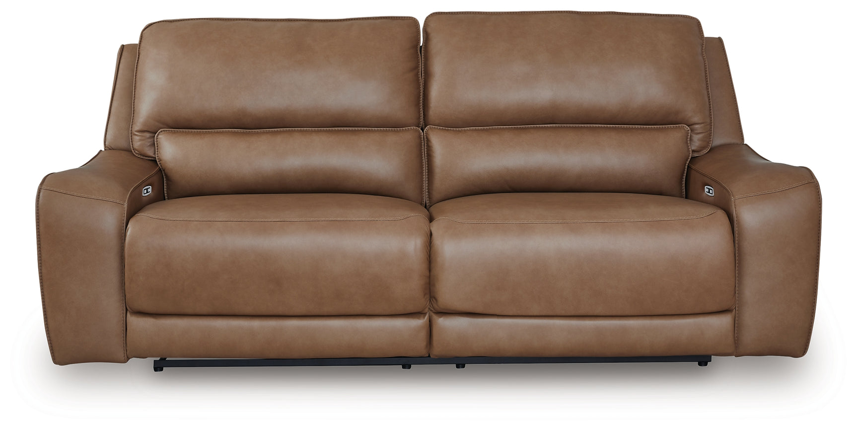 DeepWakes Caramel Leather Power Reclining Sofa