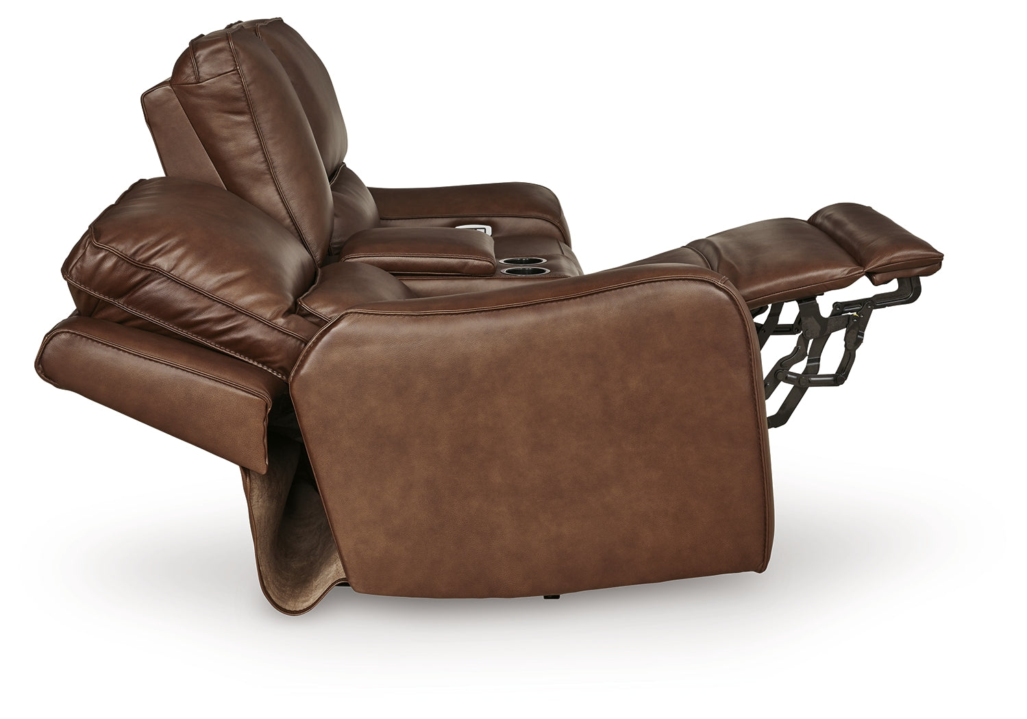 DeepWakes Canyon Leather Power Reclining Loveseat with Console