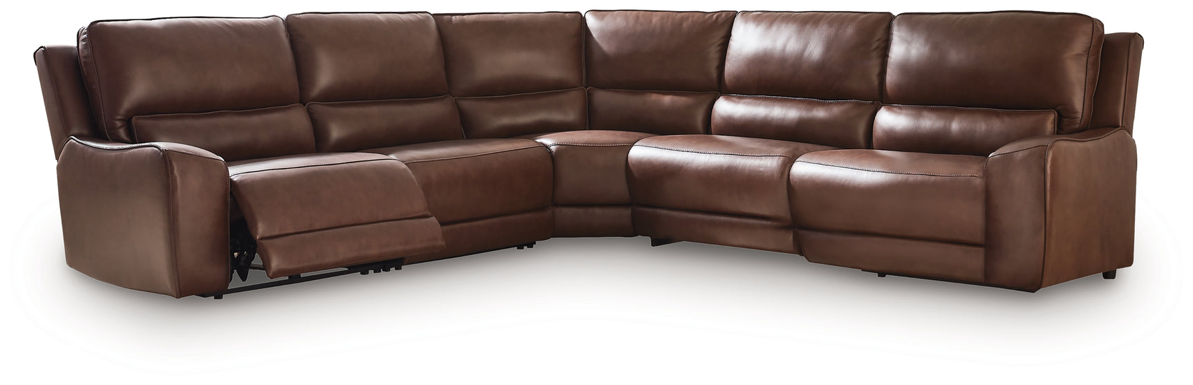 DeepWakes Canyon Leather 5-Piece Power Reclining Sectional