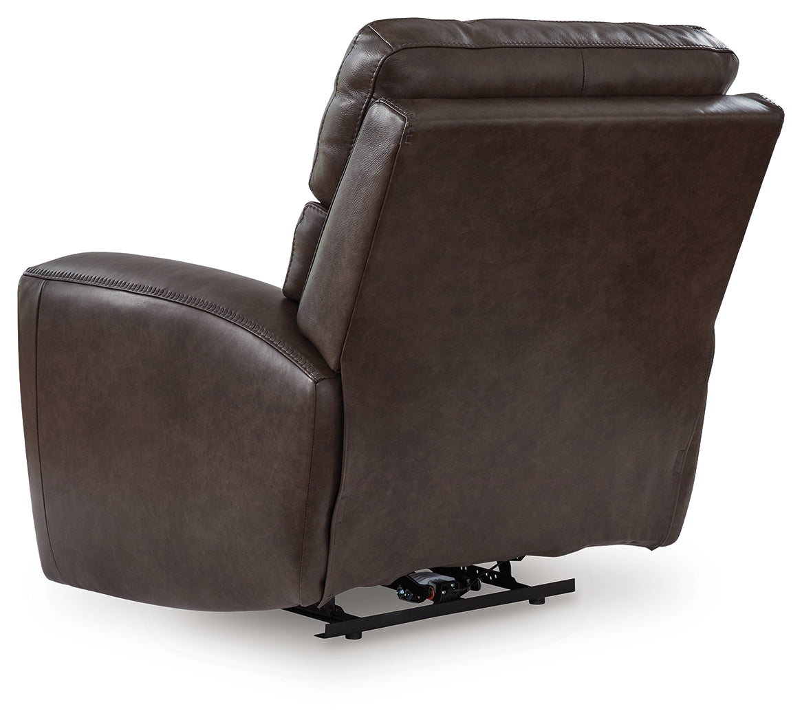 Crossplex Smoke Leather Power Recliner