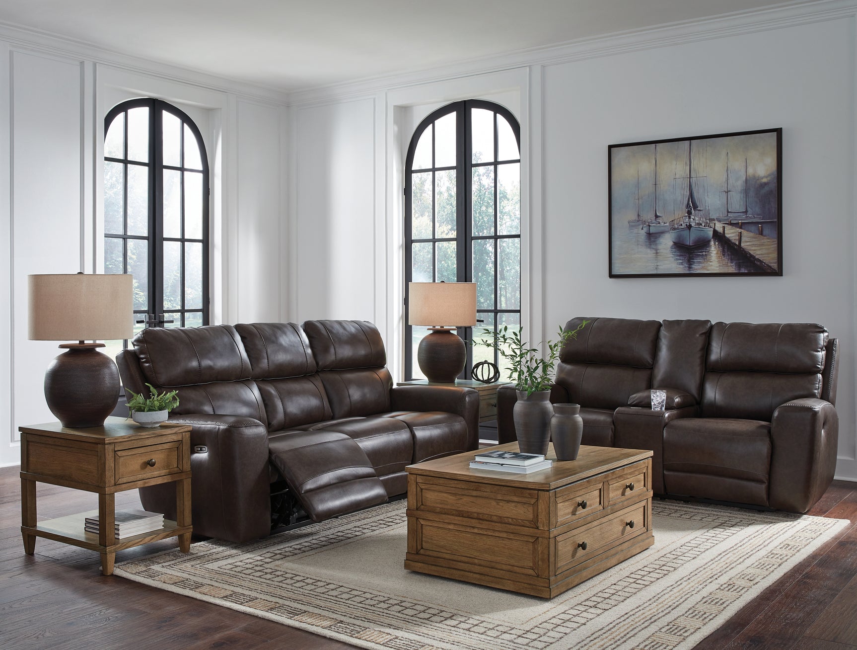 Crossplex Smoke Sofa and Loveseat