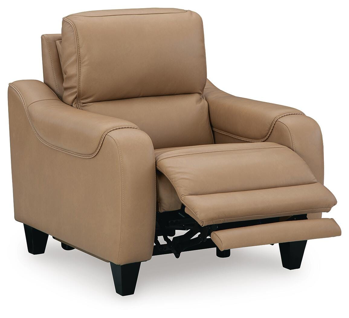 Mosswell Toffee Leather Power Recliner