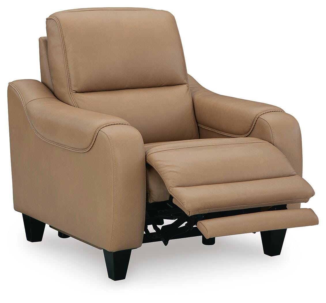 Mosswell Toffee Leather Power Recliner